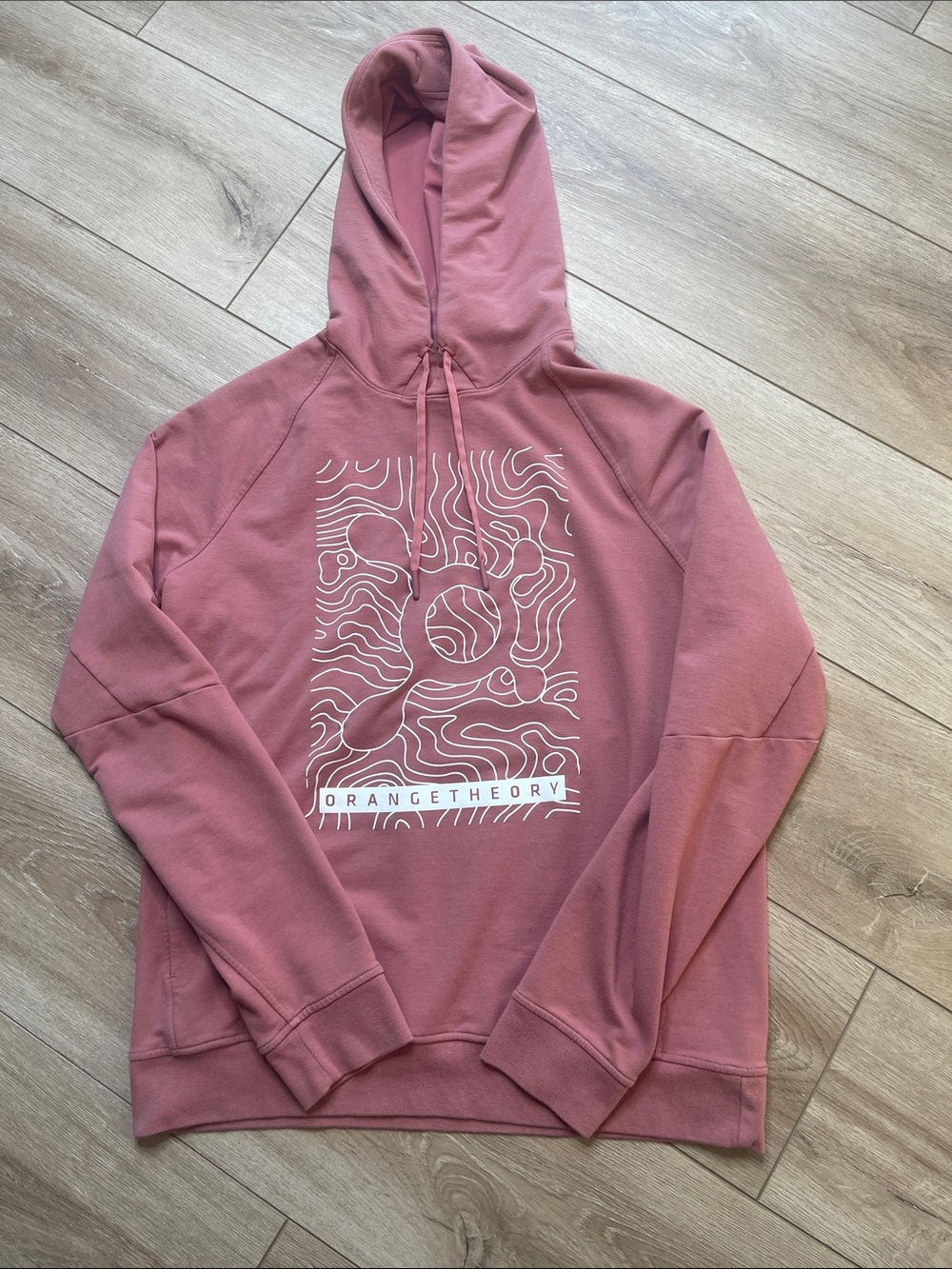 Orangetheory Lululemon Pink Logo Pullover Hoodie Size M (W/Small Flaw!! HOLE)